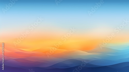 Picture a sunrise gradient background pulsating with life, where warm yellows merge seamlessly into cool blues, fostering creativity in graphic resources. © Kanwal