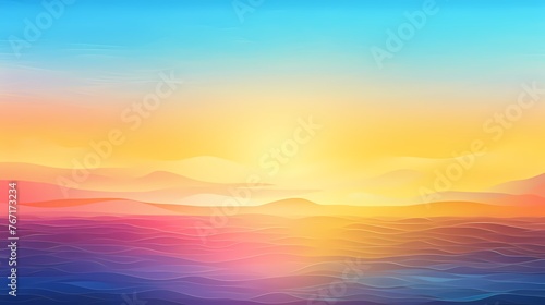 Picture a sunrise gradient background pulsating with life  where warm yellows merge seamlessly into cool blues  fostering creativity in graphic resources.