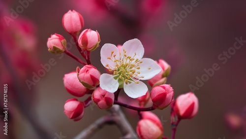 Gentle background with pink buds includes one large set © Muhammad Ishaq