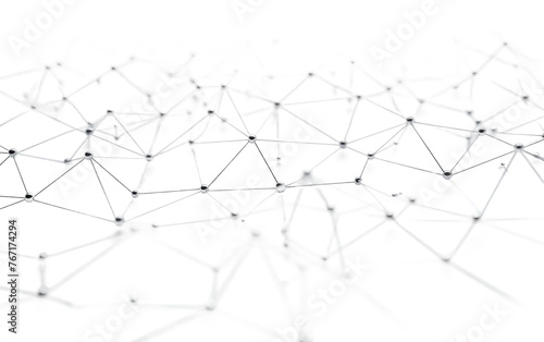 Network Connectivity in Abstract 3D Space Isolated on Transparent background.