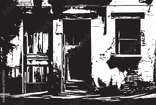 Rustic Cityscape: Grunge Buildings Texture