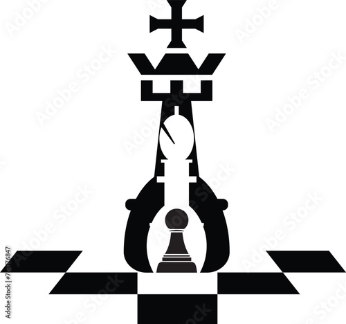 Strategic Brilliance: Chess Logo Concept Vector Illustration