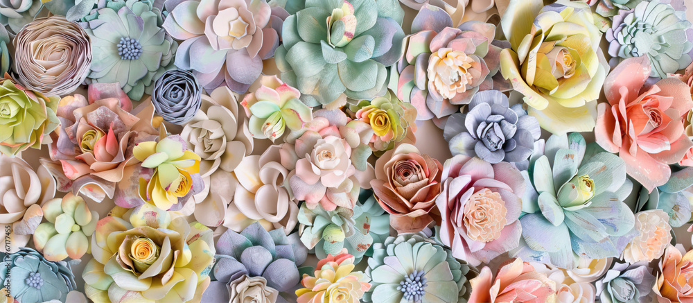 Multicolored succulents and flowers Multicolored succulents and flowers