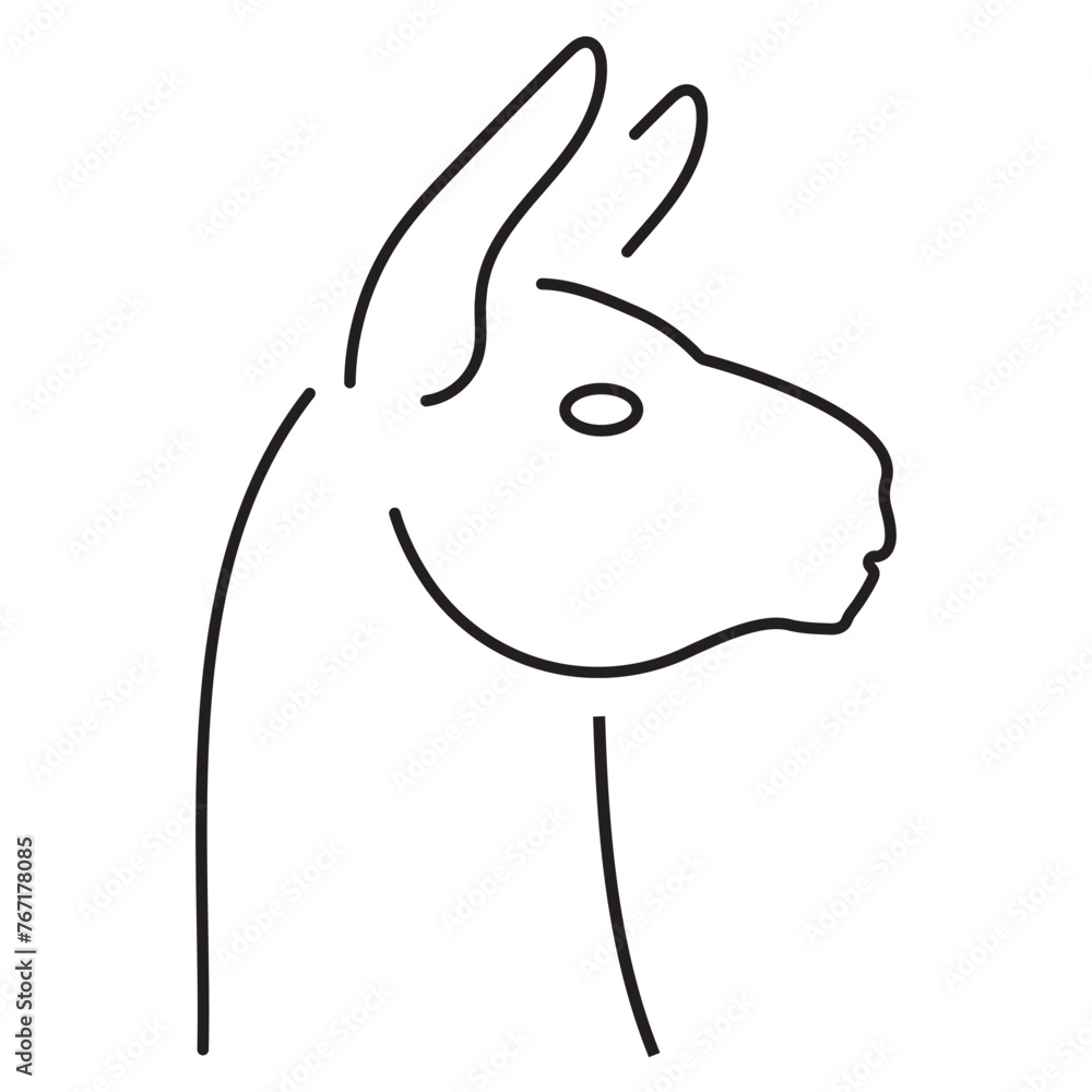 lama icon isolated on white background, vector illustration. lama icon isolated on white background, vector illustration.