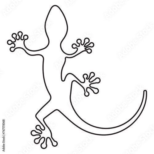 lizard icon isolated on white background, vector illustration.