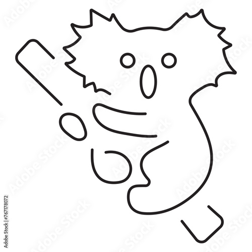 Photography koala icon isolated on white background, vector illustration.
