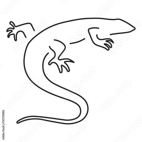 lizard icon isolated on white background, vector illustration.