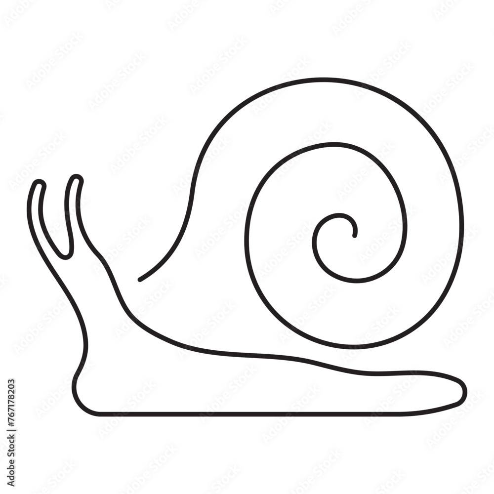 snail icon isolated on white background, vector illustration. snail icon isolated on white background, vector illustration.