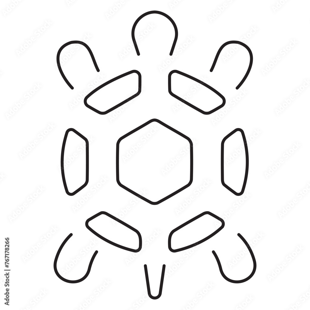 Fototapeta premium turtle icon isolated on white background, vector illustration.