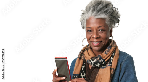 Woman is using smart phone