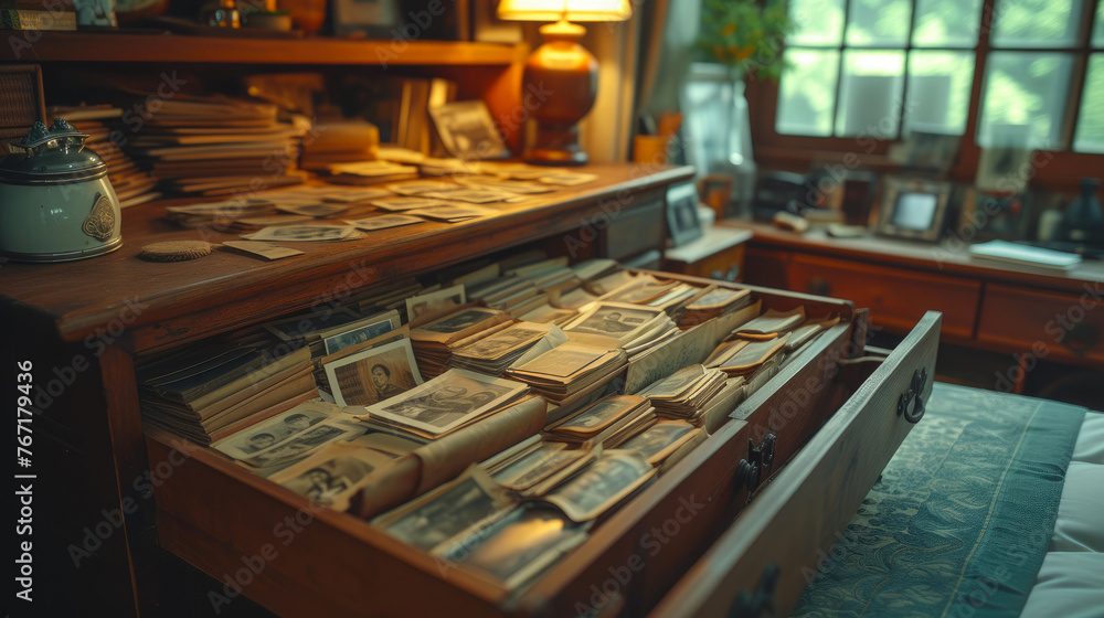Capturing the Past: Wooden Cupboard's Photo Drawer Treasures Capturing the Past: Wooden Cupboard's Photo Drawer Treasures
