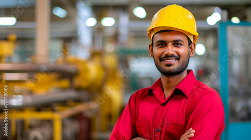 Safety First: Indian Sales Executive in Pharmaceutical Factory