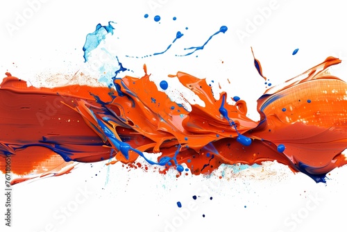 Wallpaper Mural Colored splashes in abstract shape, isolated on white background Torontodigital.ca