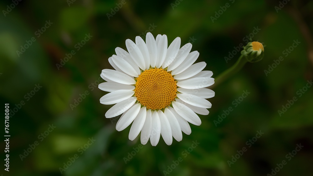 Fototapeta premium Isolated daisy flower with meticulously hand made clipping path