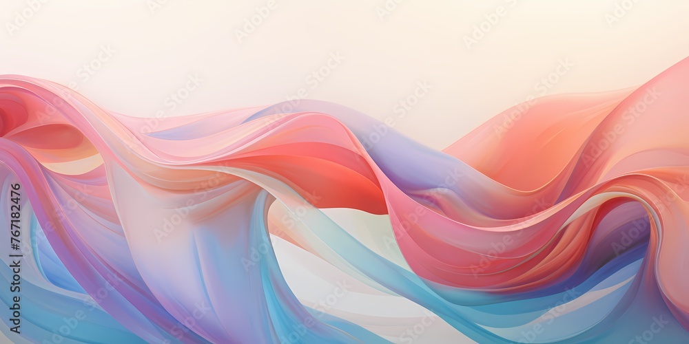 Fluid motions of vibrant gradients emulate the graceful movement of waves, evoking a sense of serenity and motion.