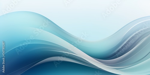 Energetic waves in hues of aqua and royal blue roll gracefully across the gradient background, evoking a sense of fluid motion.