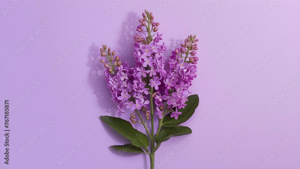 Fototapeta premium Lilac flowers bush isolated on a clean white background