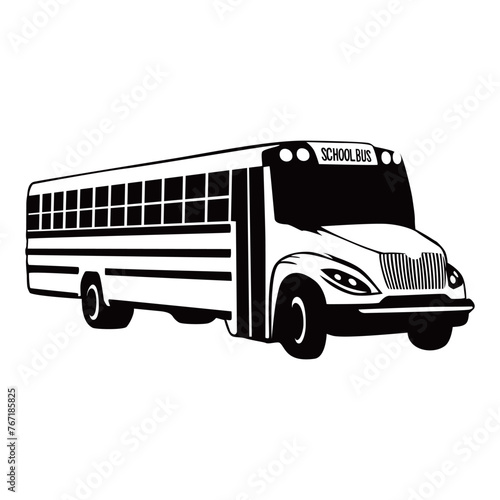 school bus silhouette design. education sign and symbol.