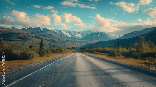 Landscapes on Denali highway. Alaska. Instagram filter  