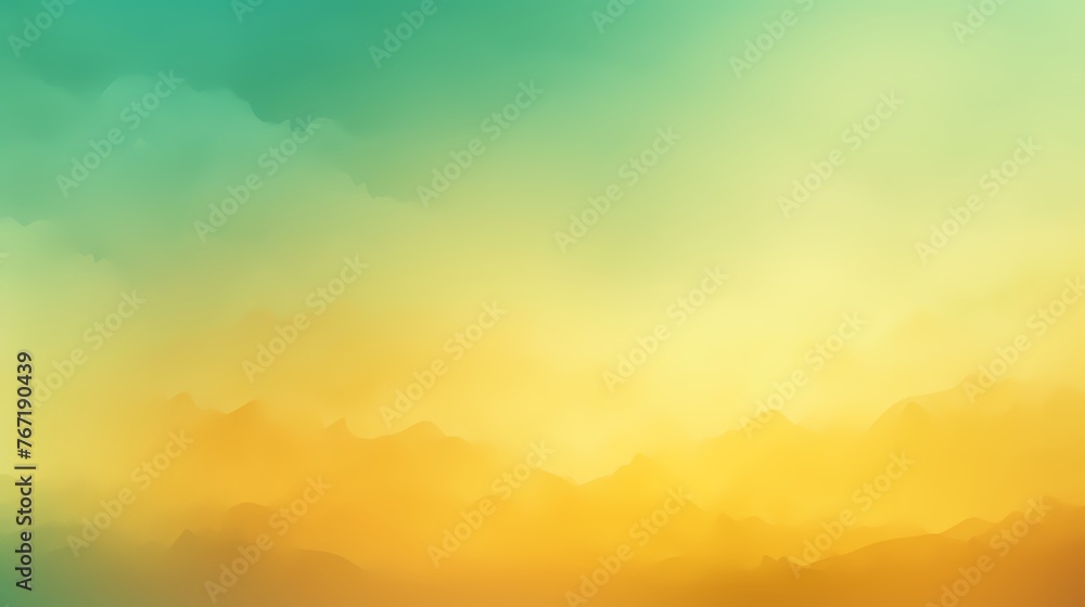 Behold a sunrise gradient background bursting with life, as radiant yellows melt into serene greens, igniting inspiration in graphic designs. - obrazy, fototapety, plakaty 