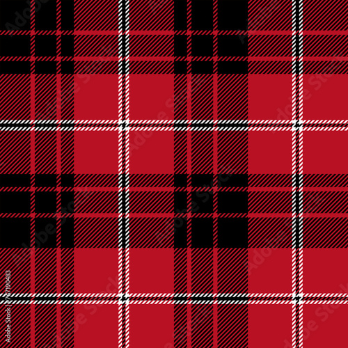 beautiful black red plaid tartan pattern. This is a seamless repeat plaid vector. Design for decorative,wallpaper,shirts,clothing,dresses,tablecloths,blankets,wrapping,textile,Batik