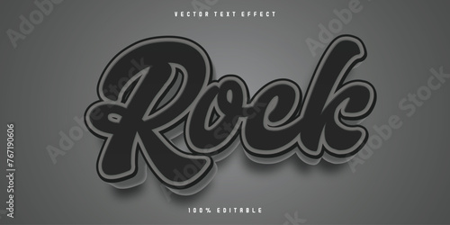 Rock text effect, editable vintage music text style photo