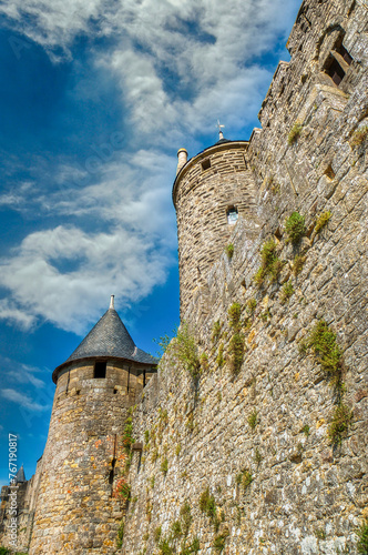 Carcassonne, a hilltop city in the Languedoc area of southern France, is famous for its medieval citadel photo