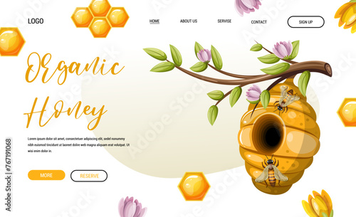 Web page of a site selling honey