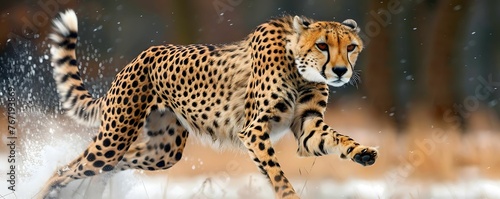 Agile cheetah, speed embodied, elegance at full sprint