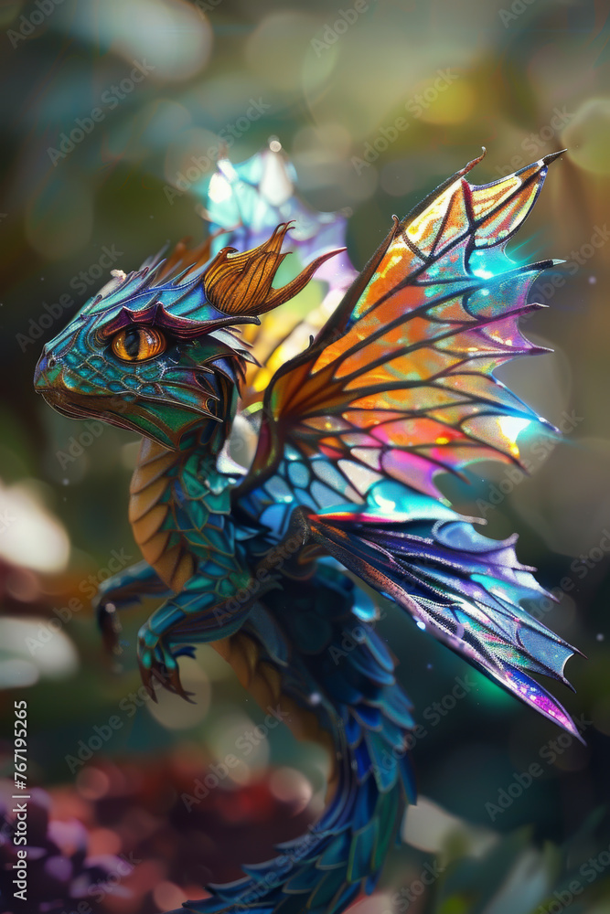 This dragon hatchling has iridescent scales that shift colors when it blushes. cute creatures collection