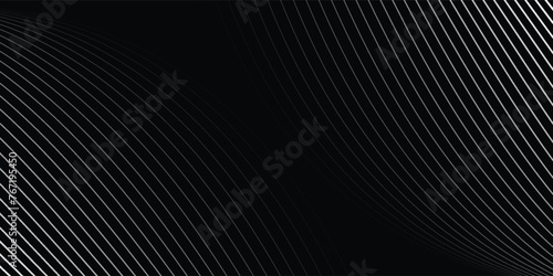Abstract wave element for design. Digital frequency track equalizer. Stylized line art background. Vector illustration. Wave with lines created using blend tool. Curved wavy line vector