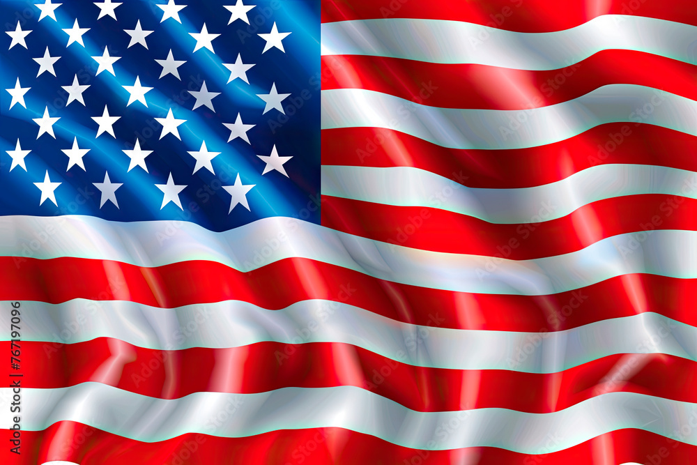 Fototapeta premium waving united states flag background