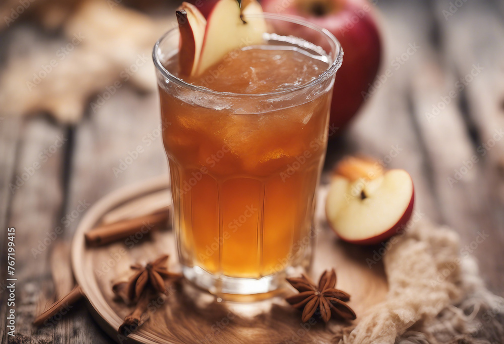 Hard apple cider cocktail with fall spices Hard apple cider cocktail with fall spices