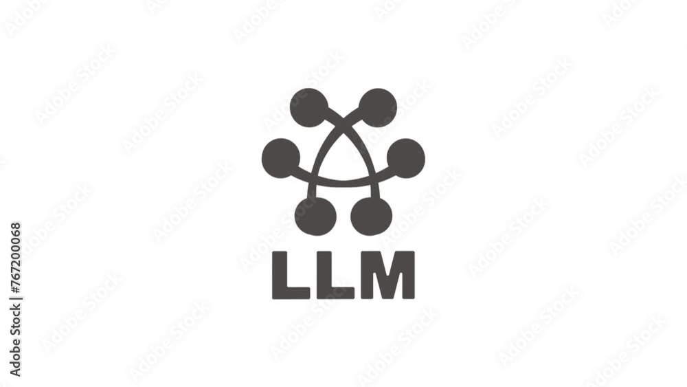 Large language model icon on white background	