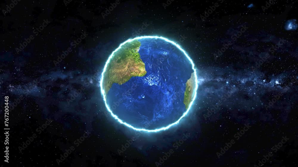 glowing realistic earth planet animation glowing realistic earth planet animation