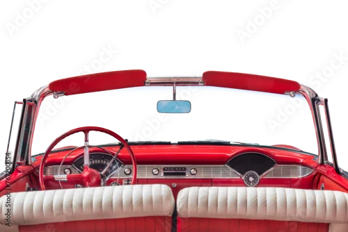 Obraz  z motywem Driver view of a fifties American convertible car