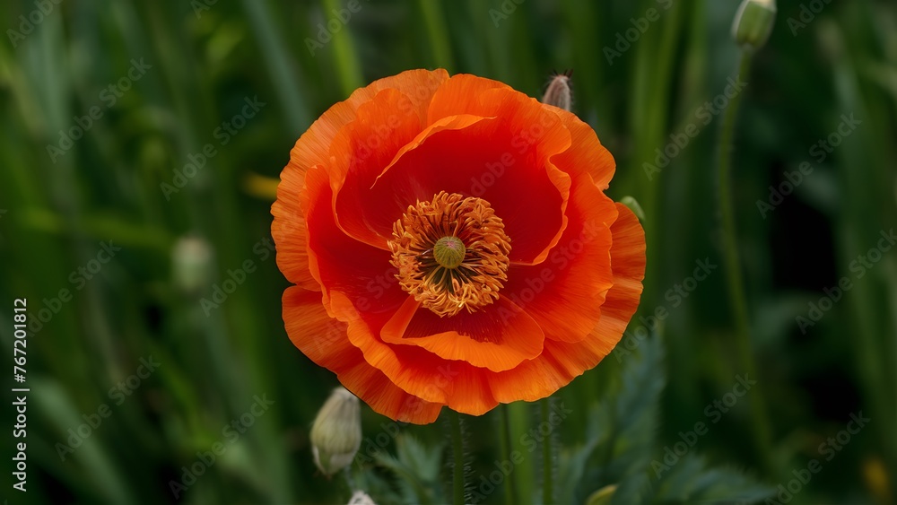 Red poppy flower isolated against a clean white background Red poppy flower isolated against a clean white background