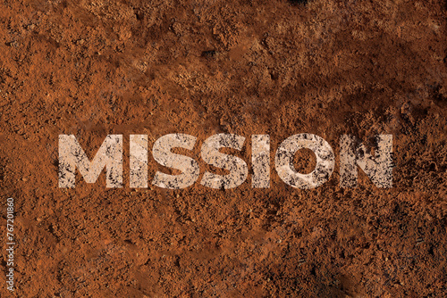 Business mission typography text. Mission concept