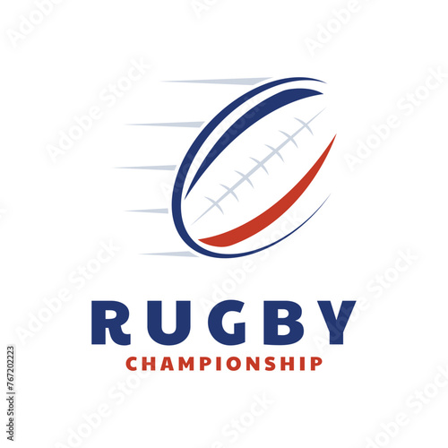 Rugby Ball Logo Vector Icon