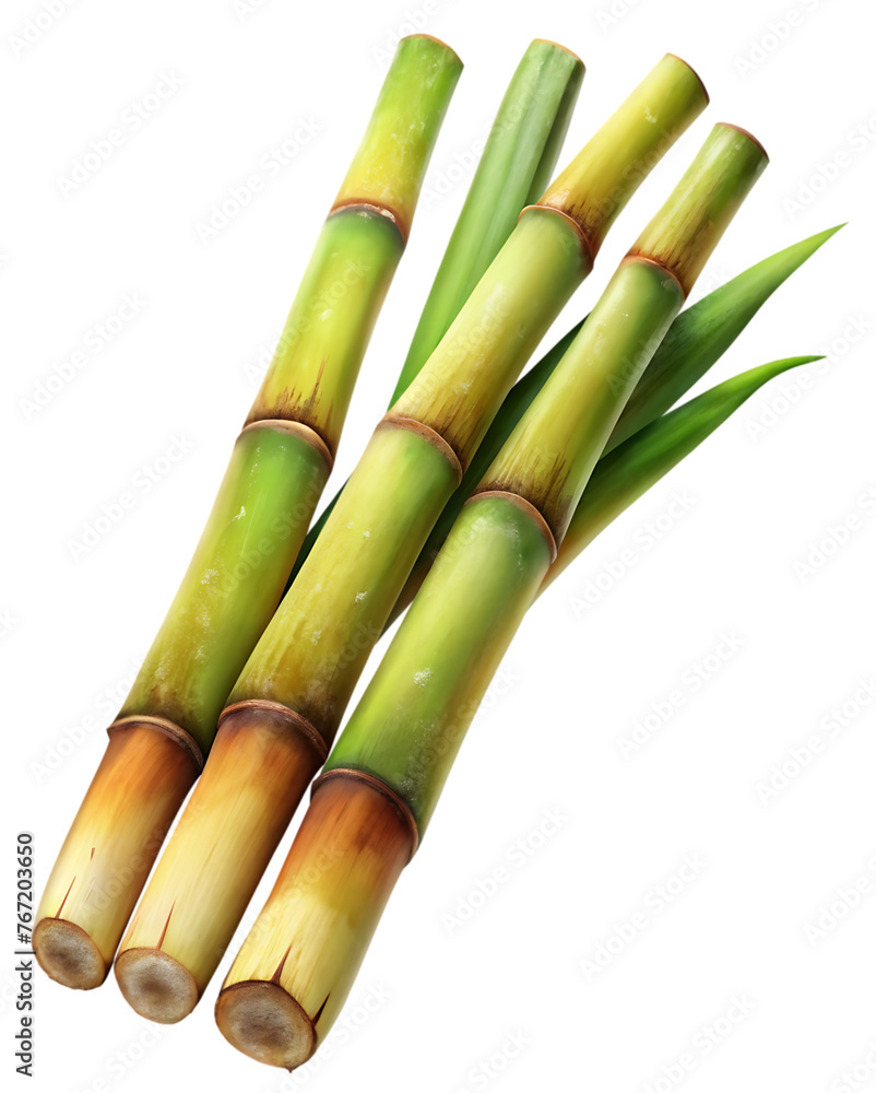 Fototapeta premium sugar cane stalk transparent background