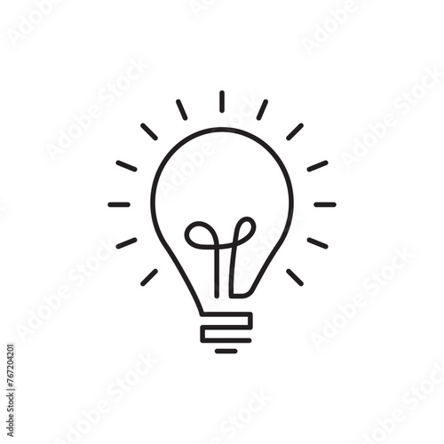 Light Bulb Logo or Thinking Concept