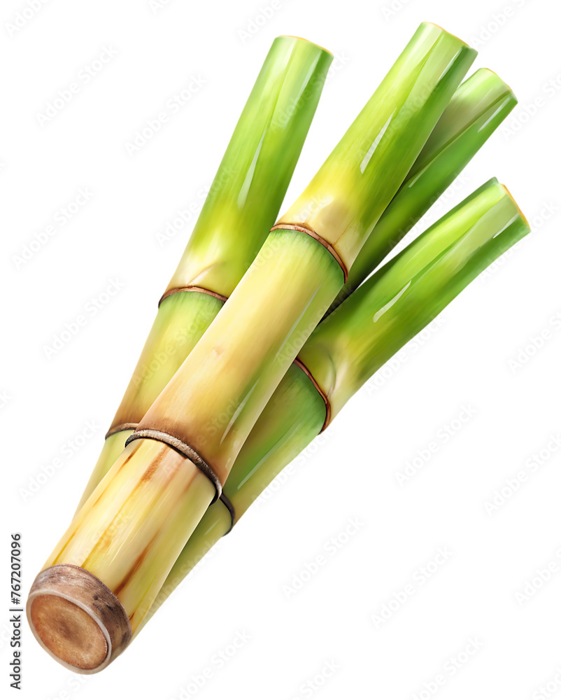 Fototapeta premium sugar cane stalk transparent background