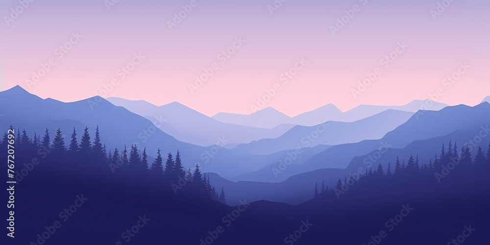 A tranquil evening gradient background, with soft lavender hues fading into deep indigo shades, creating a serene atmosphere for design inspiration. - obrazy, fototapety, plakaty 