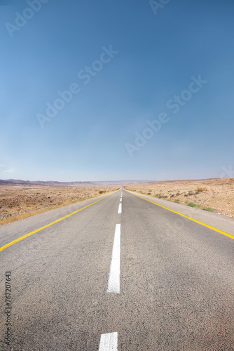 Highway 90, heading down towards the Dead sea, Israel