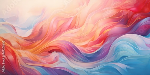 A symphony of colors sweeps across the illustration, capturing the dynamic energy of waves in motion.