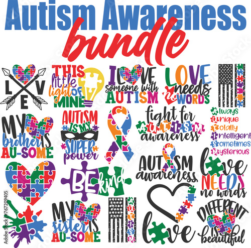 Autism Awareness Vector Bundle