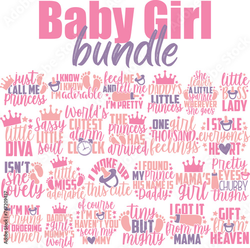 Baby Girl Vector Bundle