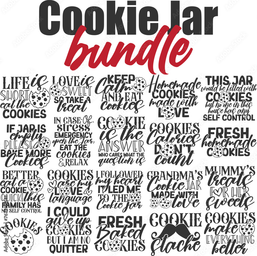 Obraz premium Cookie Jar Vector Bundle