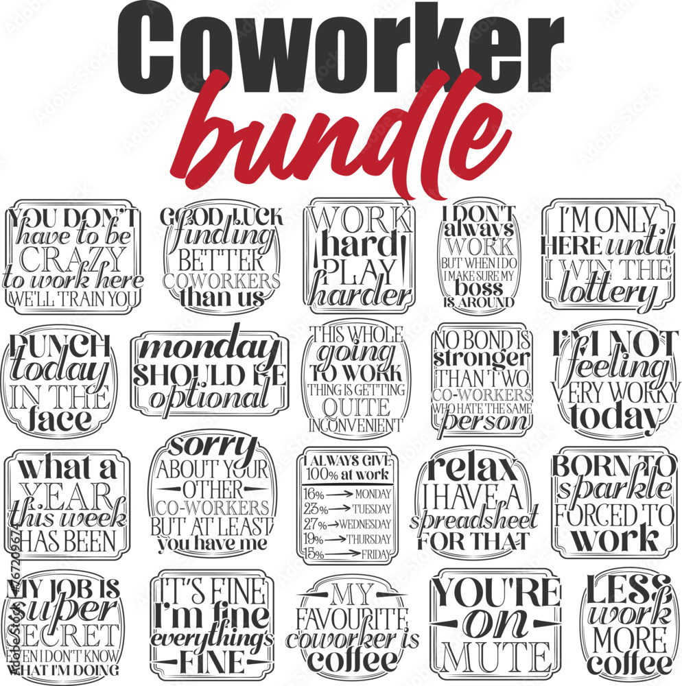 Fototapeta premium Coworker Vector Bundle