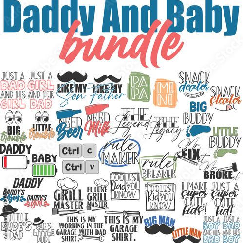 Daddy And Baby Vector Bundle